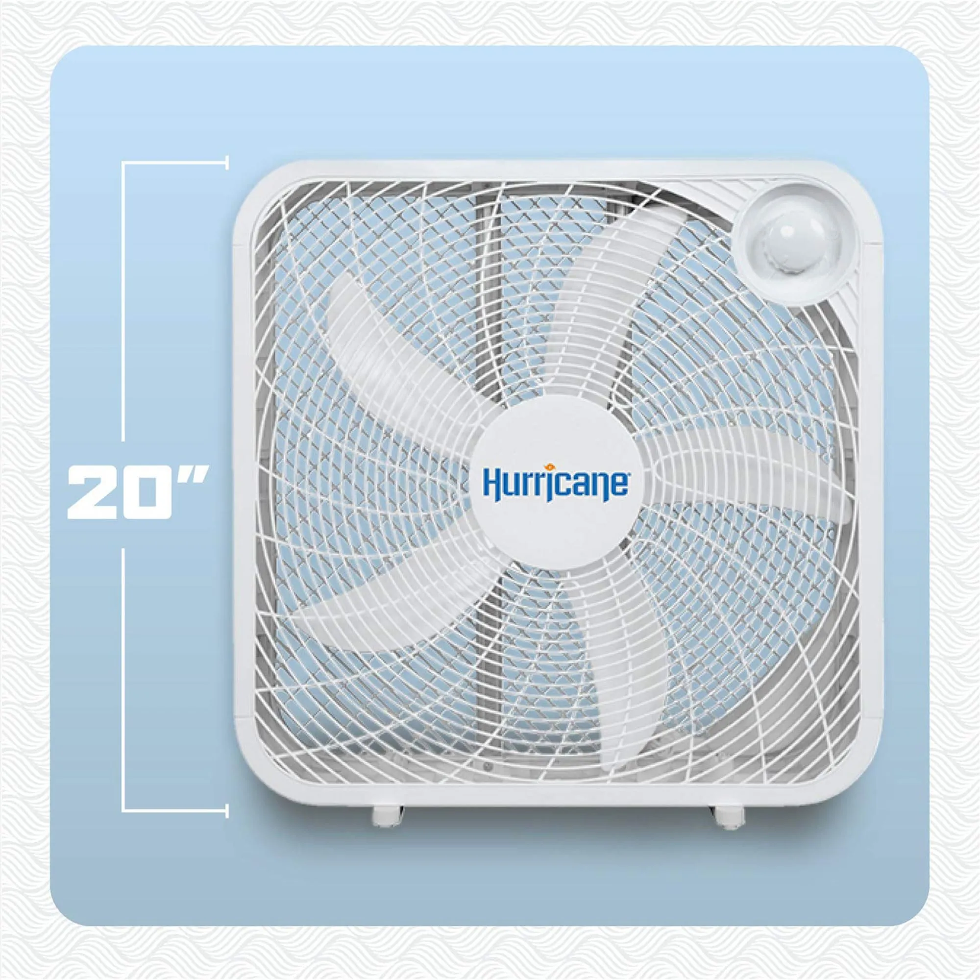 Hurricane 20 Inch Box Fan with 3 Speed Settings