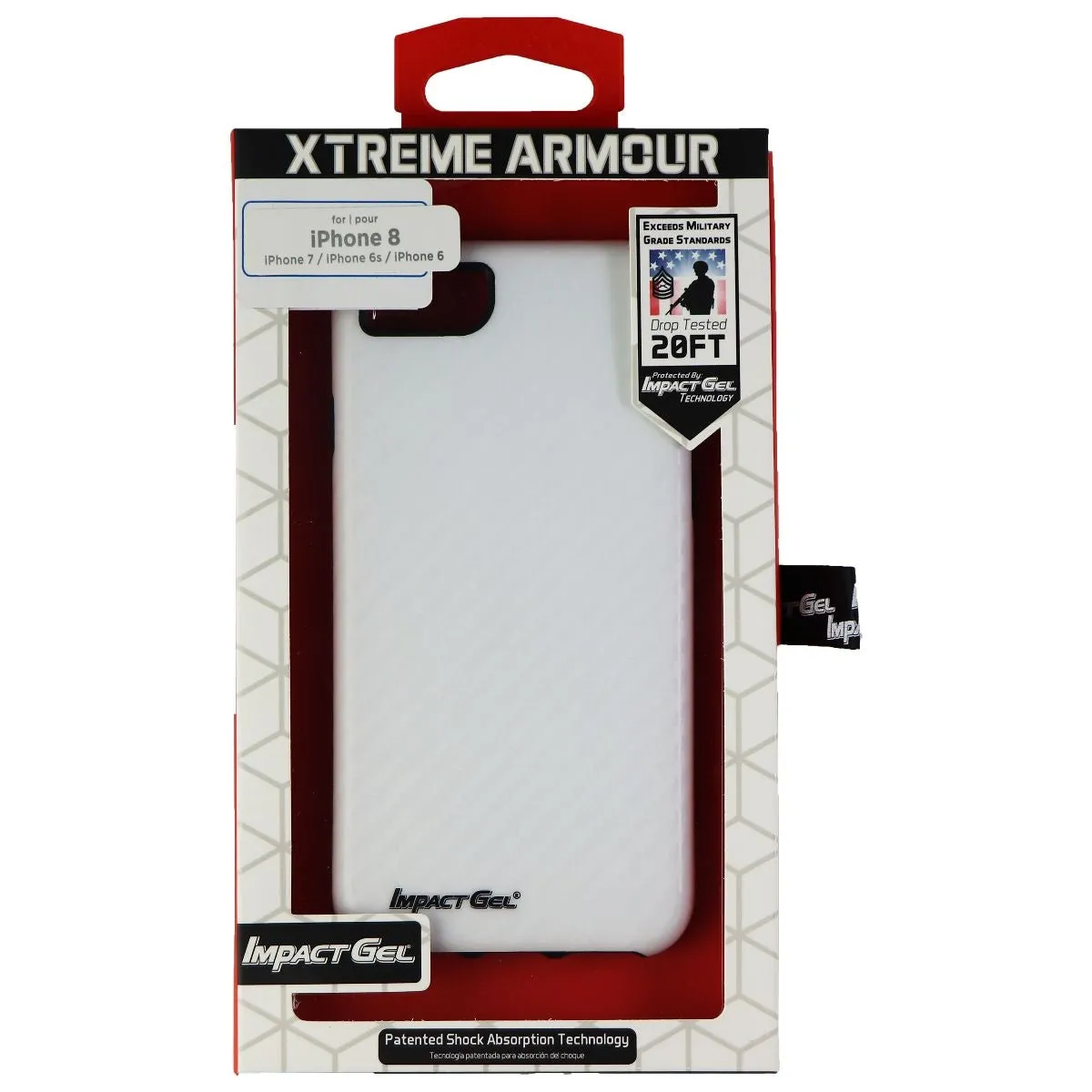 Impact Gel Xtreme Armour Case for Apple iPhone 8/7/6s/6 - White/Black