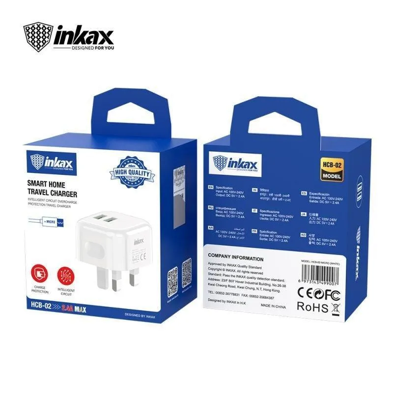 Inkax Micro Smart Home Travel Charger HCB-02