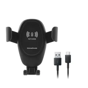 InnovaGoods Wolder Mobile Holder with Wireless Charger - Black | 815974