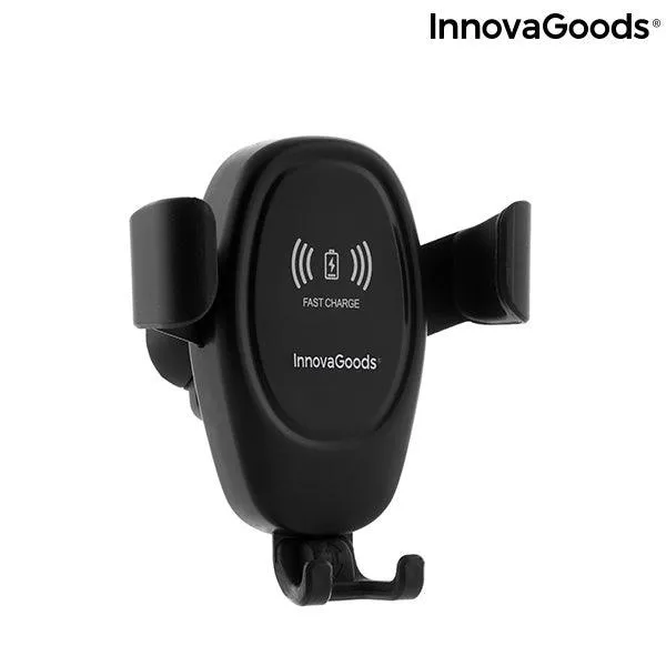 InnovaGoods Wolder Mobile Holder with Wireless Charger - Black | 815974