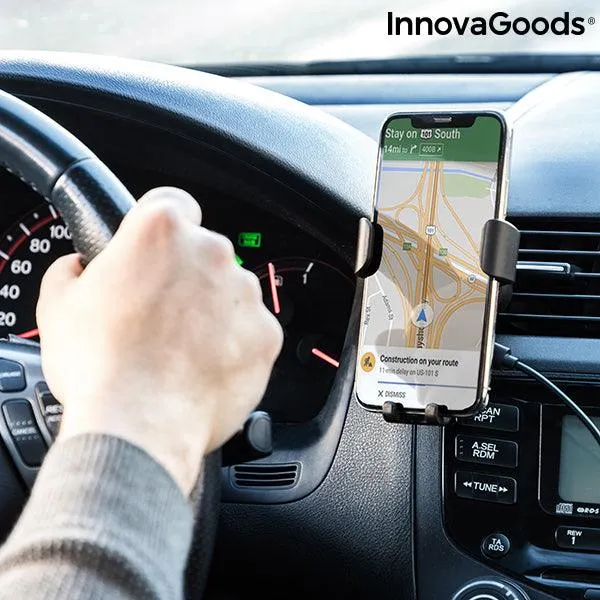 InnovaGoods Wolder Mobile Holder with Wireless Charger - Black | 815974