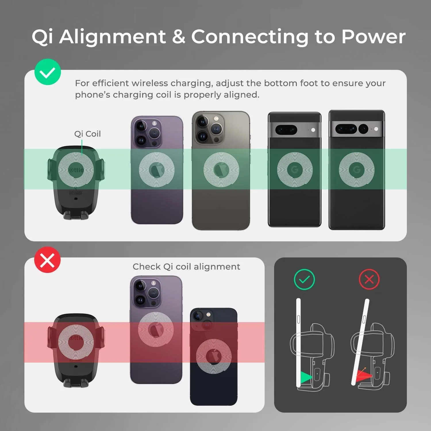 Iottie Auto Sense Qi Wireless Car Charger - Automatic Clamping Wireless Charging CD Slot & Air Vent Phone Mount Combo for Google Pixel, Iphone, Samsung Galaxy, Huawei, LG, and Other Smartphones