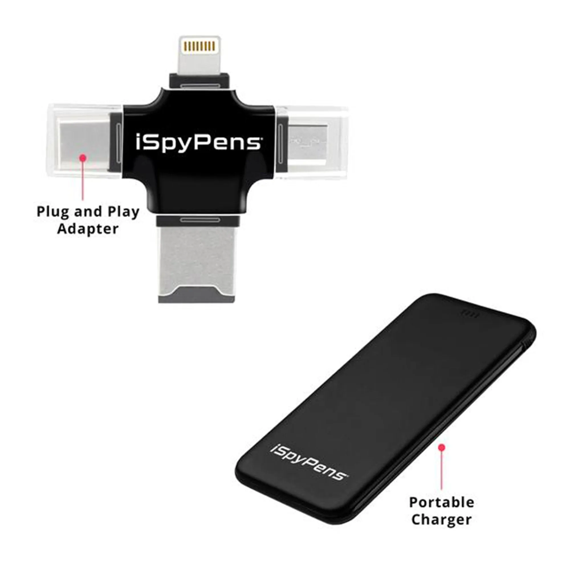 iSpyPen Plug and Play Adapter   Portable Battery