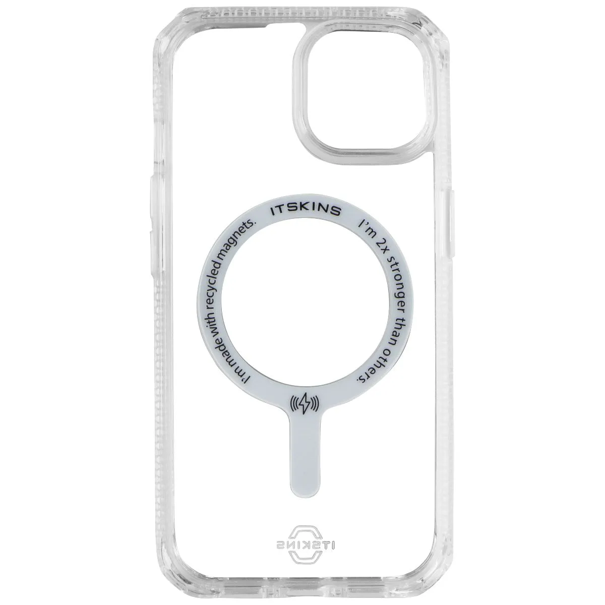 ITSKINS Hybrid_R Clear Series Case for MagSafe for Apple iPhone 15 / 14 - Clear