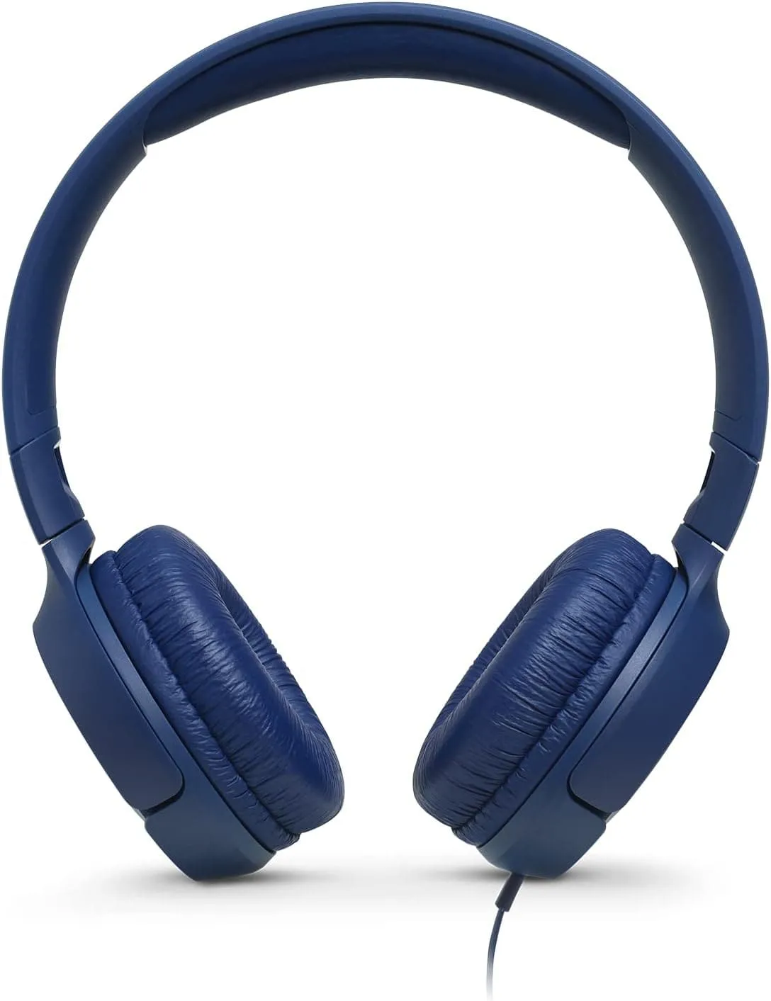 JBL T500 Over-Ear Headphones, Lightweight & Foldable, Pure Bass Sound, 1-Button Remote & Microphone - Blue