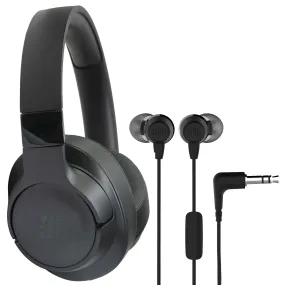 JBL Tune 710BT Wireless Over-Ear Headphones (Black) with JBL C50HI In-Ear Headphones Black