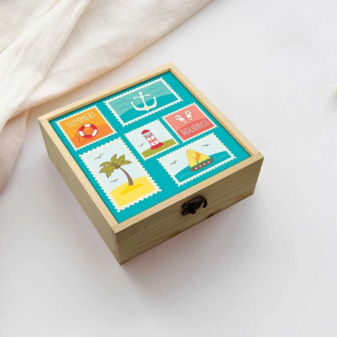 Jewellery Box Makepup Organizer -  Stamp Map Summer