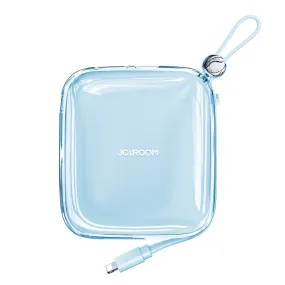 Joyroom Jelly Series JR-L003P Powerbank 22.5W - USB-A / USB-C PD m. Indbygget Lightning - 10.000 mAh - Blå