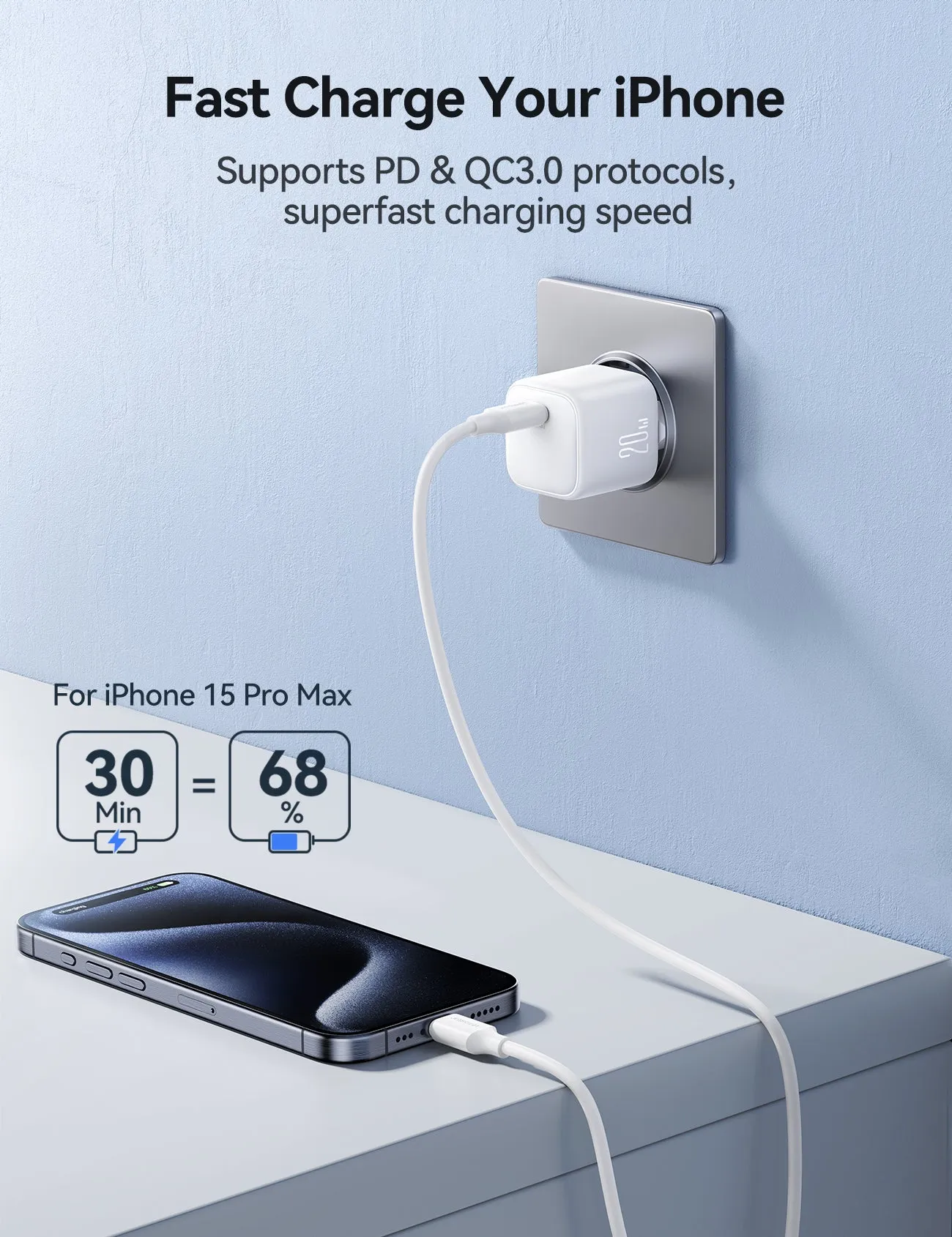 JOYROOM JR-TCG08 GaN PD20W mini Charger (EU)