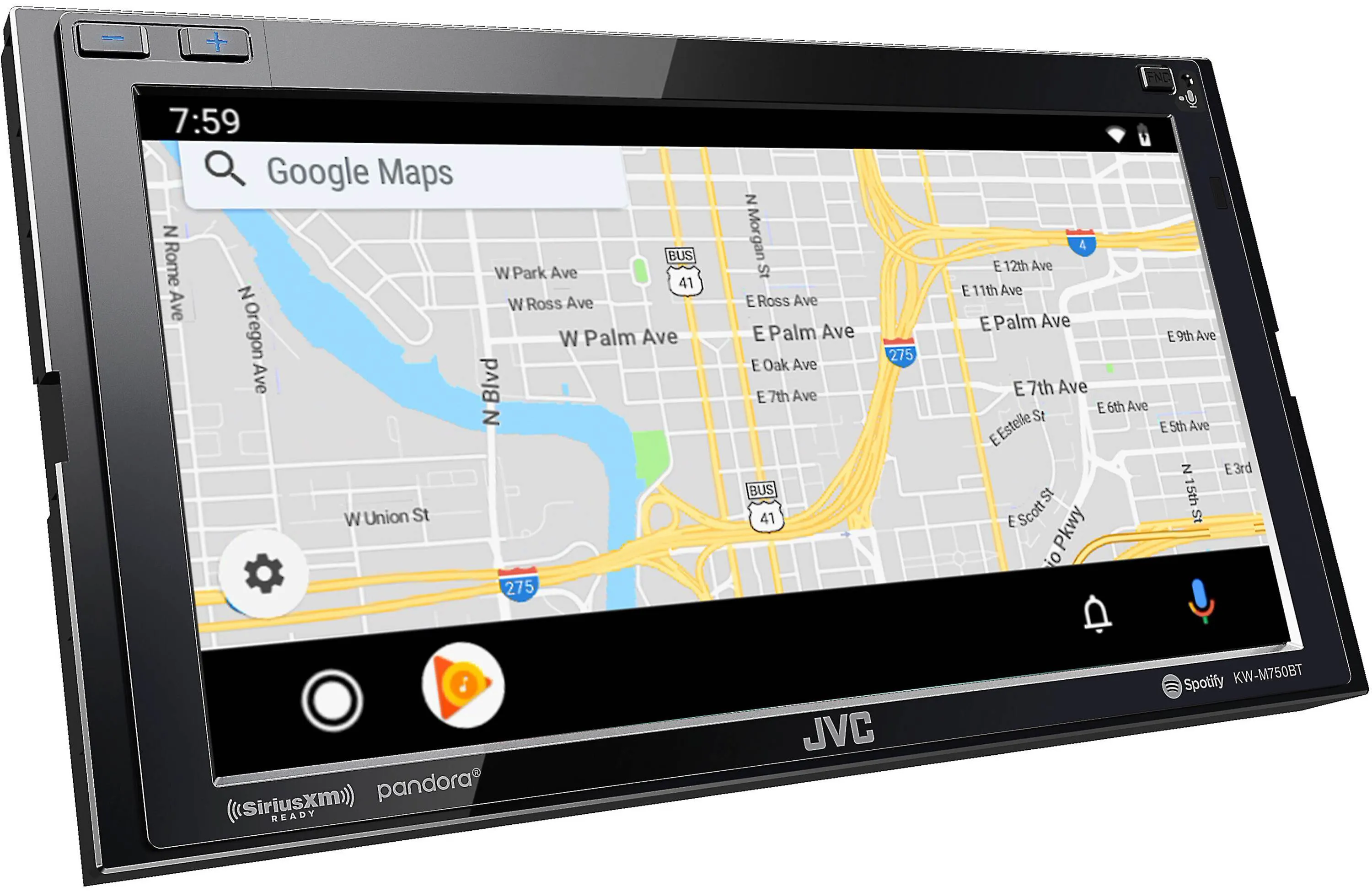 JVC KW-M750BT 6.8" 2-Din A/V Receiver with Apple CarPlay & Android Auto