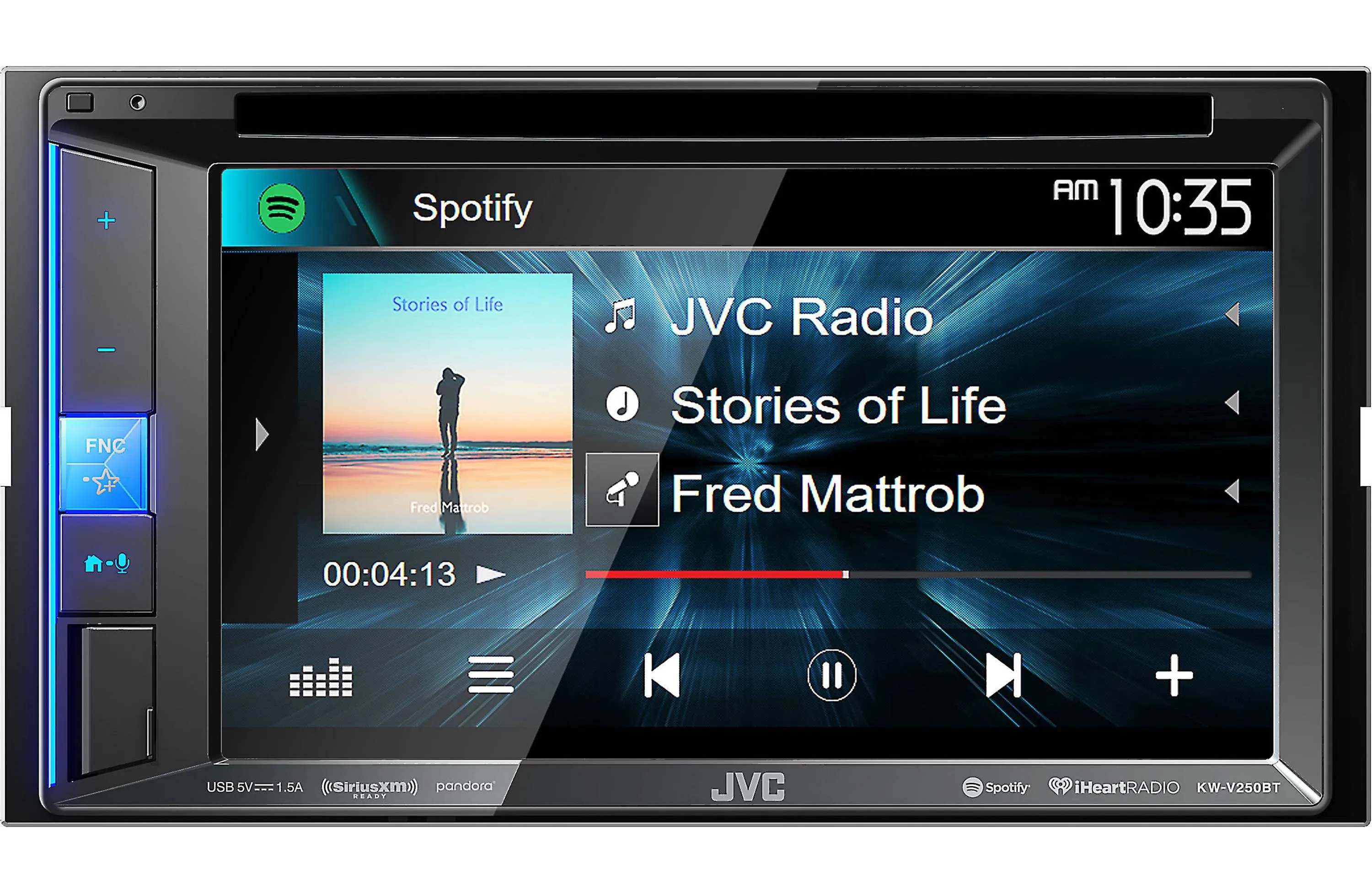 JVC KW-V25BT 6.8" Built in Bluetooth and In-Dash DVD Receiver