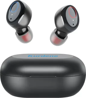 Kurdene Bluetooth Wireless Earbuds, S8 Deep Bass Sound 38H Playtime IPX8 Waterproof Earphones Call Clear with Microphone In-Ear Bluetooth Headphones Comfortable for Iphone, Android