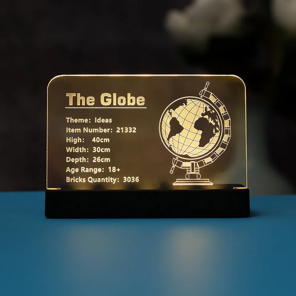 LED Acrylic Nameplate Nameplate for The Globe #21332