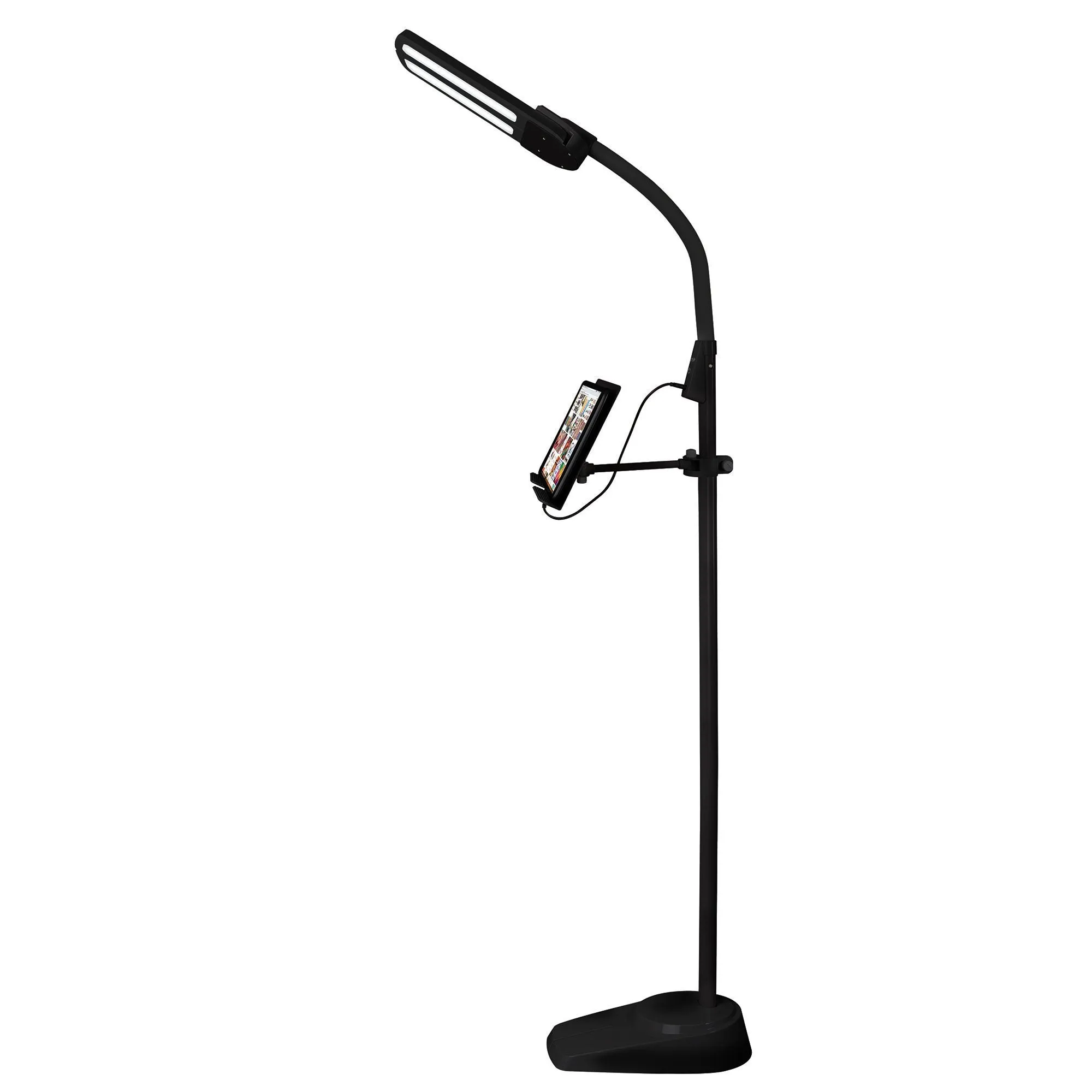 LED Floor Lamp With USB Charging Station