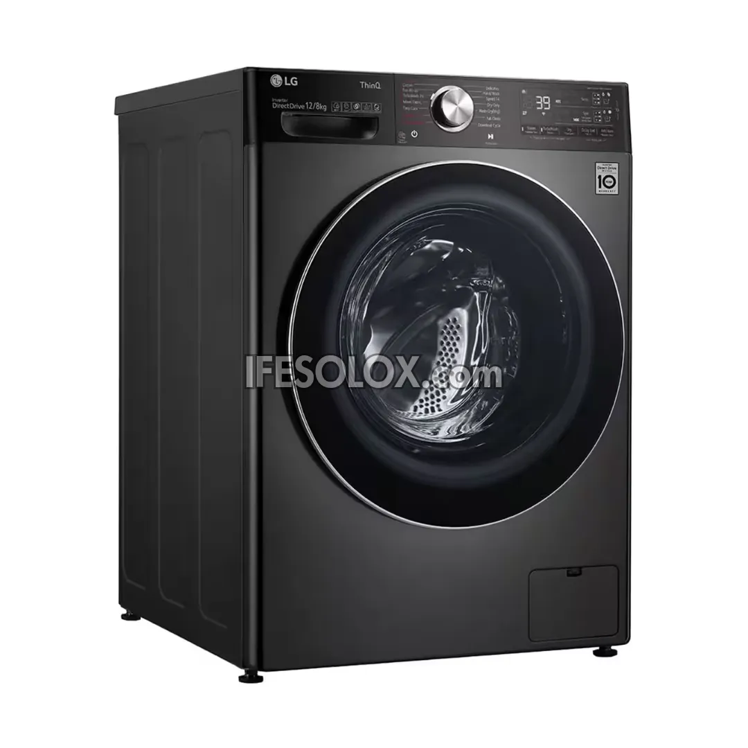 LG F4V9BCP2EE 12kg Washer 8kg Dryer, ThinQ WiFi Smart Automatic Front Load Washing Machine - Brand New