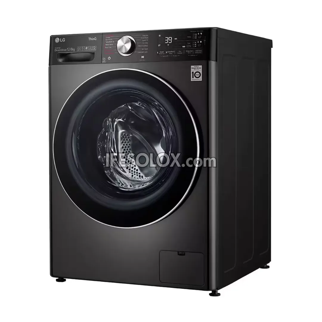 LG F4V9BCP2EE 12kg Washer 8kg Dryer, ThinQ WiFi Smart Automatic Front Load Washing Machine - Brand New