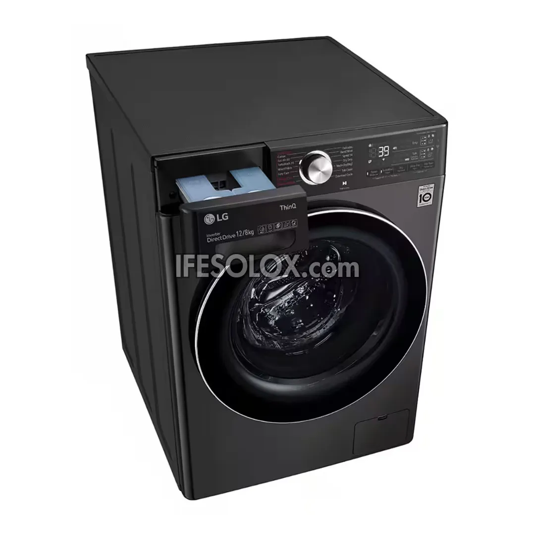 LG F4V9BCP2EE 12kg Washer 8kg Dryer, ThinQ WiFi Smart Automatic Front Load Washing Machine - Brand New