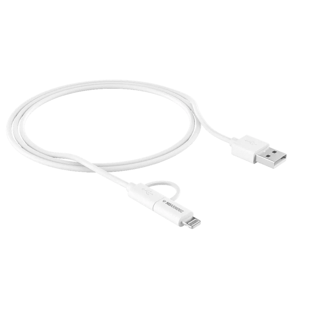 Lightning & micro USB Sync n Charge MFi Certified 2 in 1 Cable