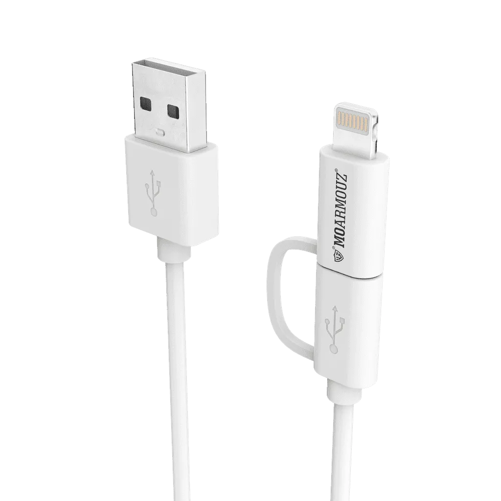 Lightning & micro USB Sync n Charge MFi Certified 2 in 1 Cable