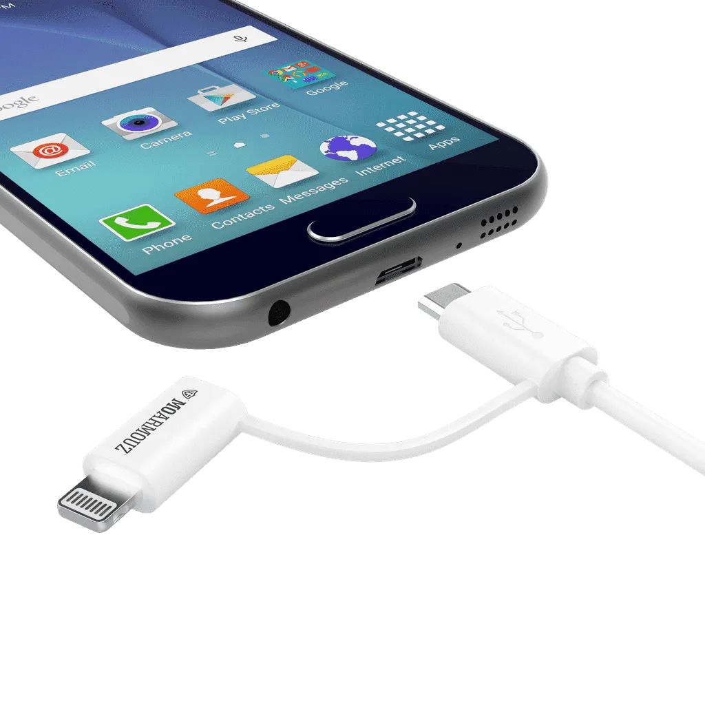 Lightning & micro USB Sync n Charge MFi Certified 2 in 1 Cable