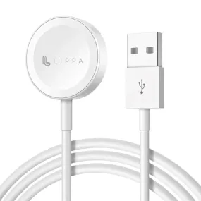 Lippa Apple Watch Magnetisk Trådløs Oplader - 5W - 1m. - Hvid