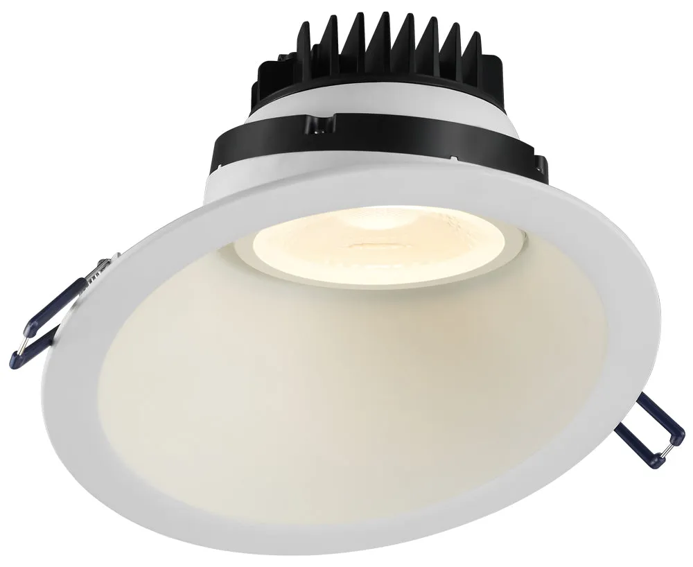 Lotus LED Lights LRG6-50K-6RSL-WH - 6 Inch Downlight 30 Degree Sloped Regressed Gimbal - 15 Watt - 5000 Kelvin - White Finish