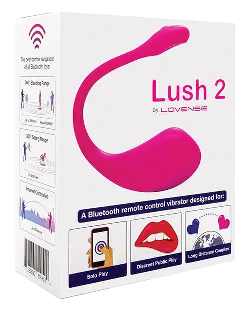 Lovense Lush 2.0 Sound Activated Vibrator - Pink