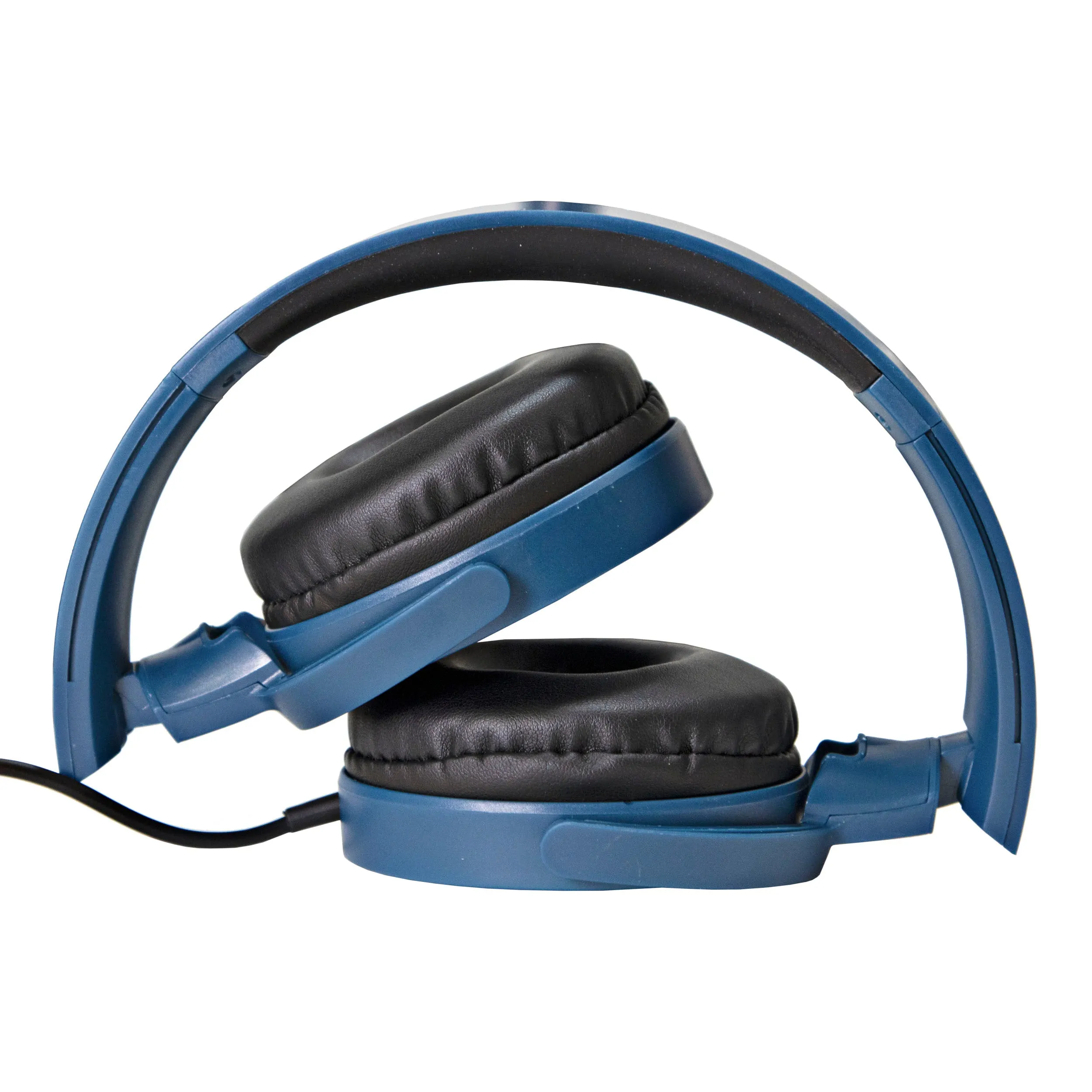 Magnavox MHP5026M-BL Stereo Headphones with Microphone in Blue