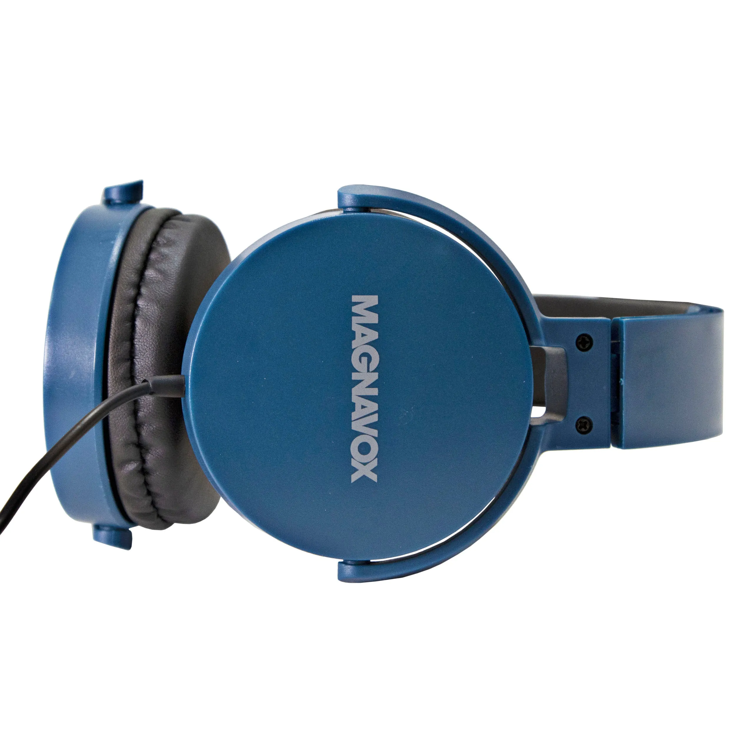 Magnavox MHP5026M-BL Stereo Headphones with Microphone in Blue