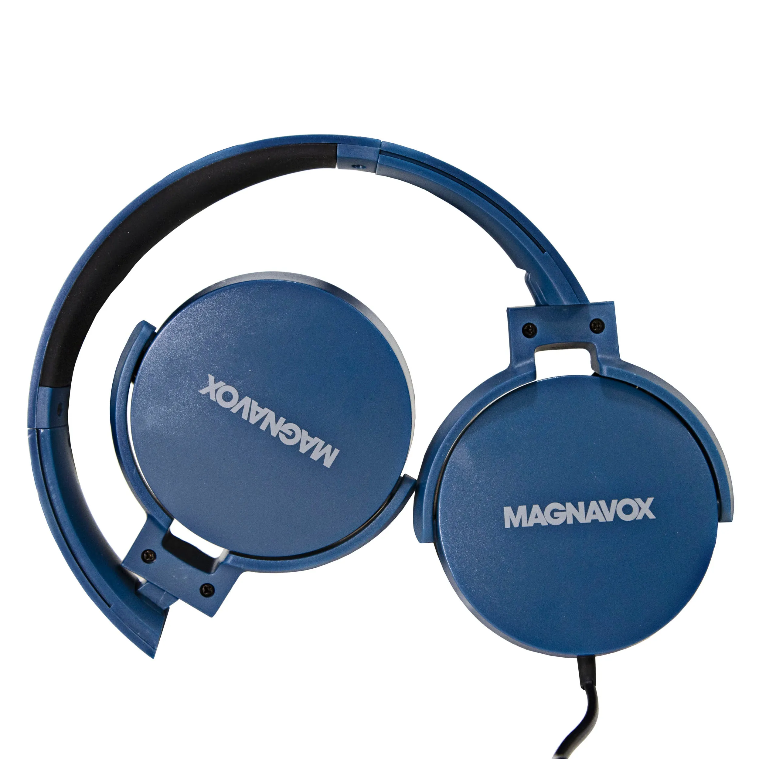 Magnavox MHP5026M-BL Stereo Headphones with Microphone in Blue