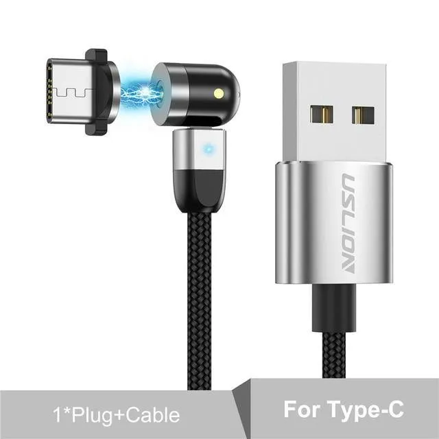 Magnetic USB Cable Fast Charging Type C Cable Magnet Charger Micro USB New 360º 180º Rotation