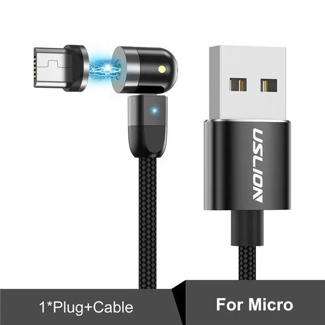 Magnetic USB Cable Fast Charging Type C Cable Magnet Charger Micro USB New 360º 180º Rotation