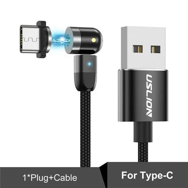 Magnetic USB Cable Fast Charging Type C Cable Magnet Charger Micro USB New 360º 180º Rotation