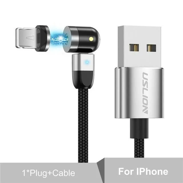 Magnetic USB Cable Fast Charging Type C Cable Magnet Charger Micro USB New 360º 180º Rotation