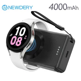 Magnetic Wireless Power Bank for Samsung Galaxy Watch Series 6, 5 Pro, 4, 3, Active 2, Gear S4/S3 - Portable High-Capacity Charger