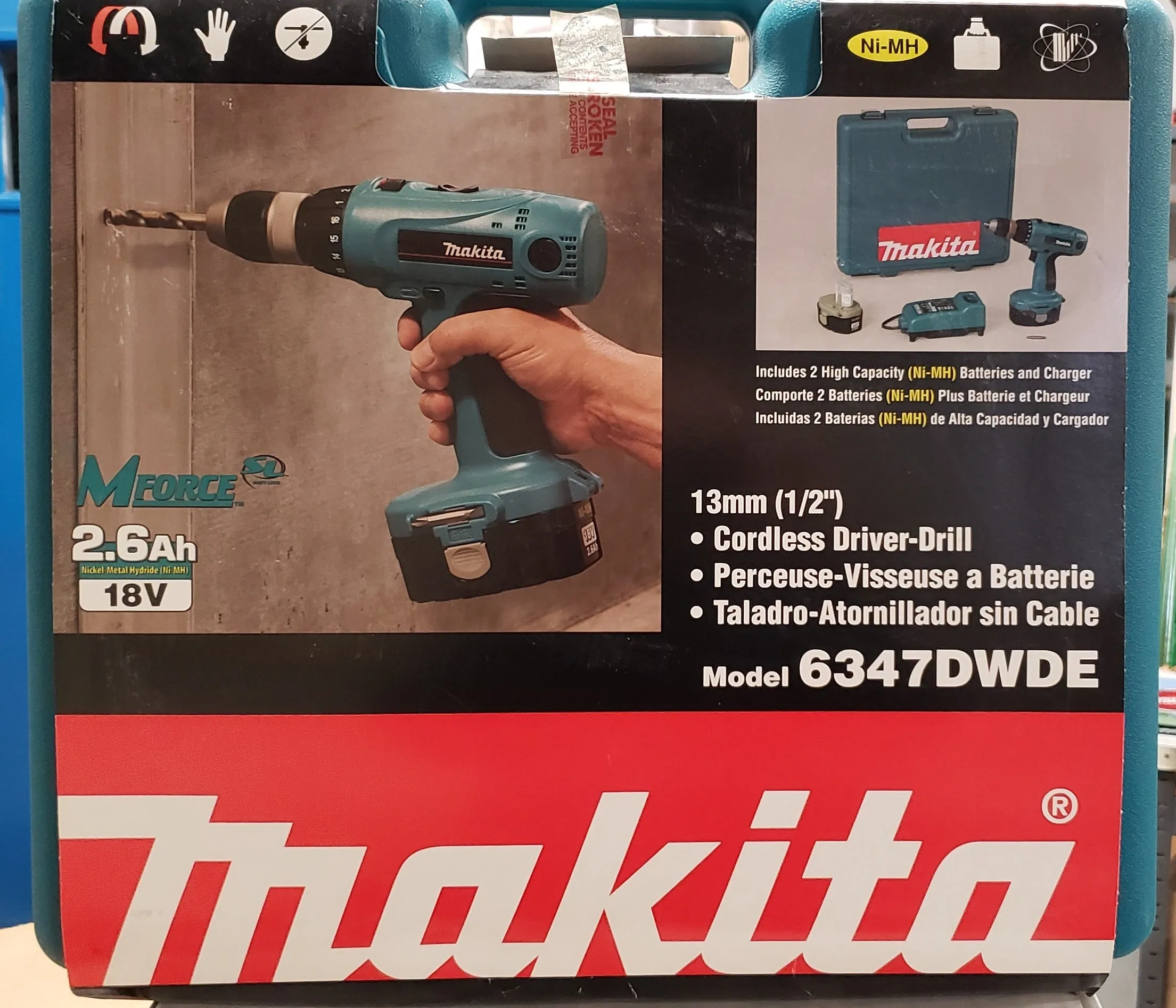 Makita 18V 1/2" Cordless Drill Driver Kit 6347DWDE