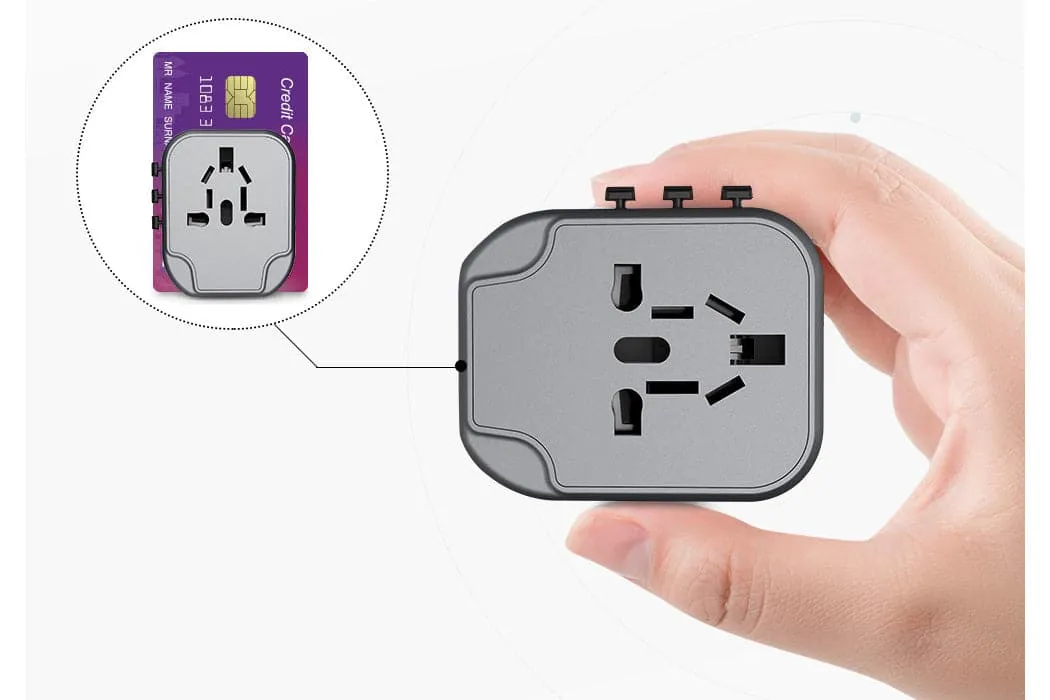 Maplin 2.4A 5V World Wide Travel Adapter Wall Charger with 2x USB-A Ports