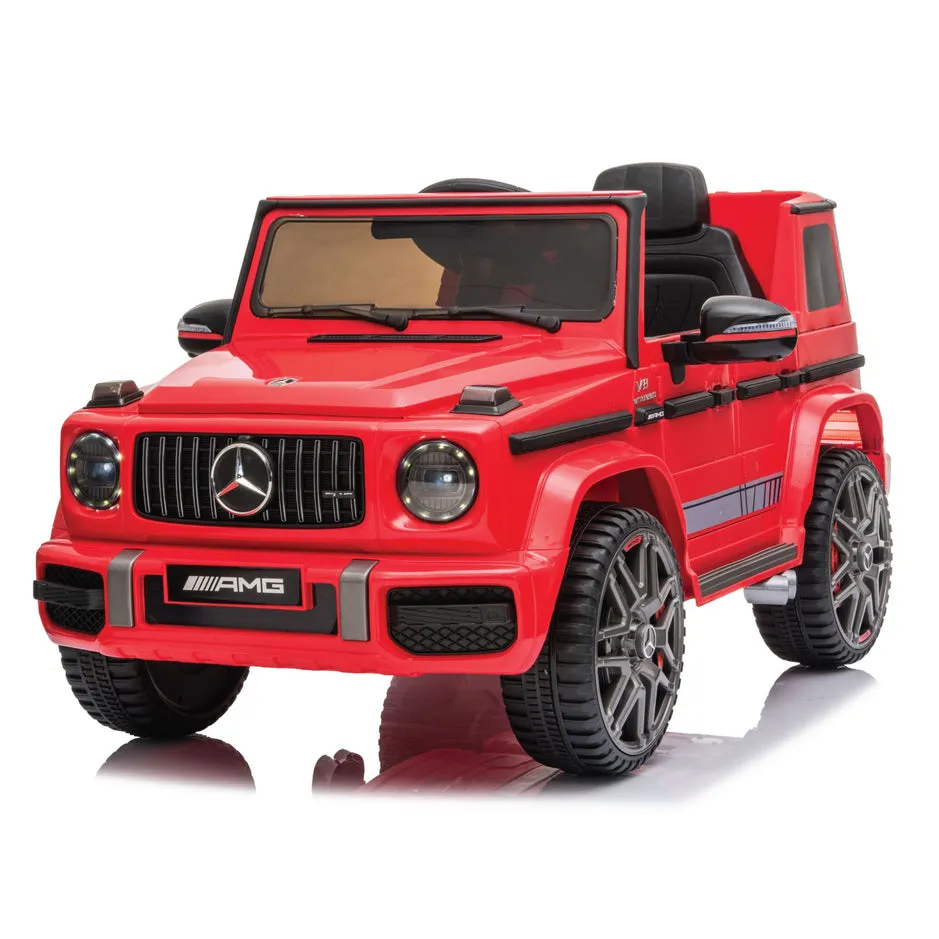 Mercedes-Benz AMG G63, 12V Electric Kids' Ride on Car With Parental Remote Control, LED Lights, Leather Seat and MP3- Kids on Wheelz