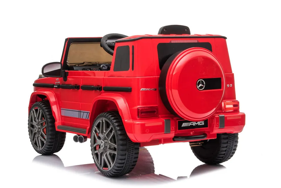 Mercedes-Benz AMG G63, 12V Electric Kids' Ride on Car With Parental Remote Control, LED Lights, Leather Seat and MP3- Kids on Wheelz