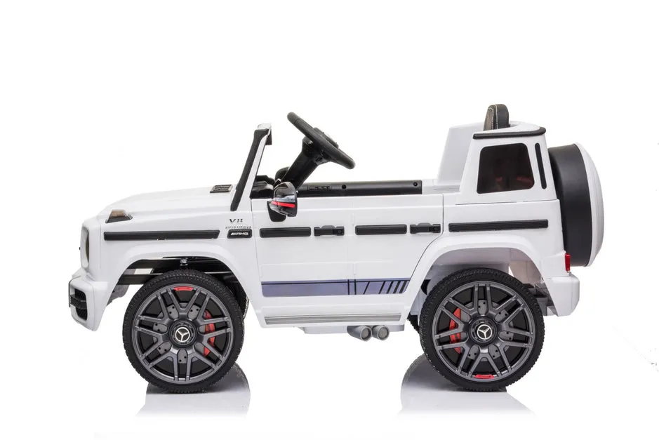 Mercedes-Benz AMG G63, 12V Electric Kids' Ride on Car With Parental Remote Control, LED Lights, Leather Seat and MP3- Kids on Wheelz