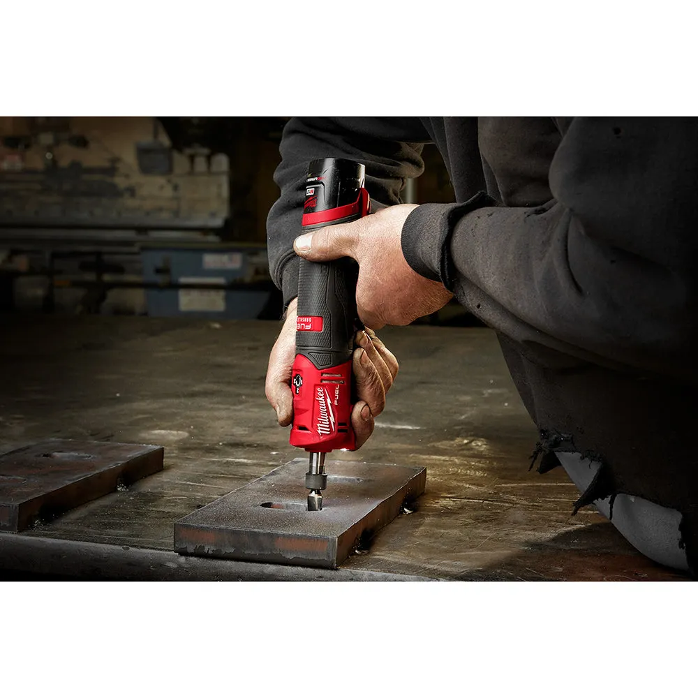 Milwaukee 2486-22 M12 FUEL 12V 1/4" Cordless Brushless Straight Die Grinder Kit