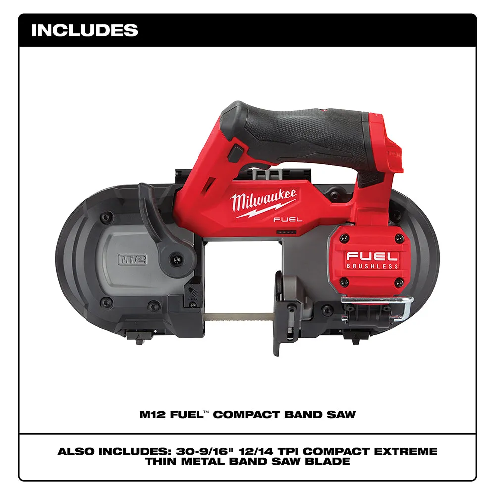 Milwaukee 2529-20 M12 FUEL 12V Cordless Li-Ion Compact Band Saw - Bare Tool