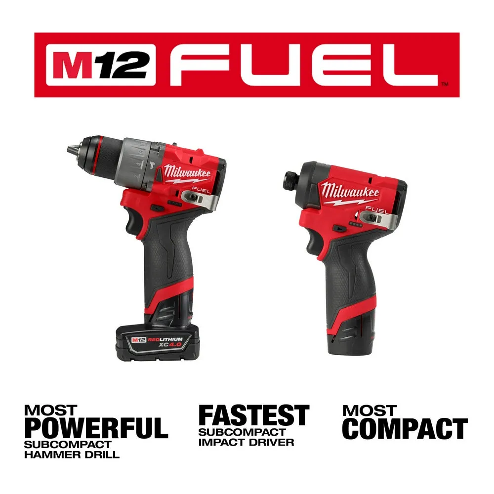 Milwaukee 3497-22 M12 FUEL 12V Cordless Li-Ion 2-Tool Combo Kit w/ 2 Batteries