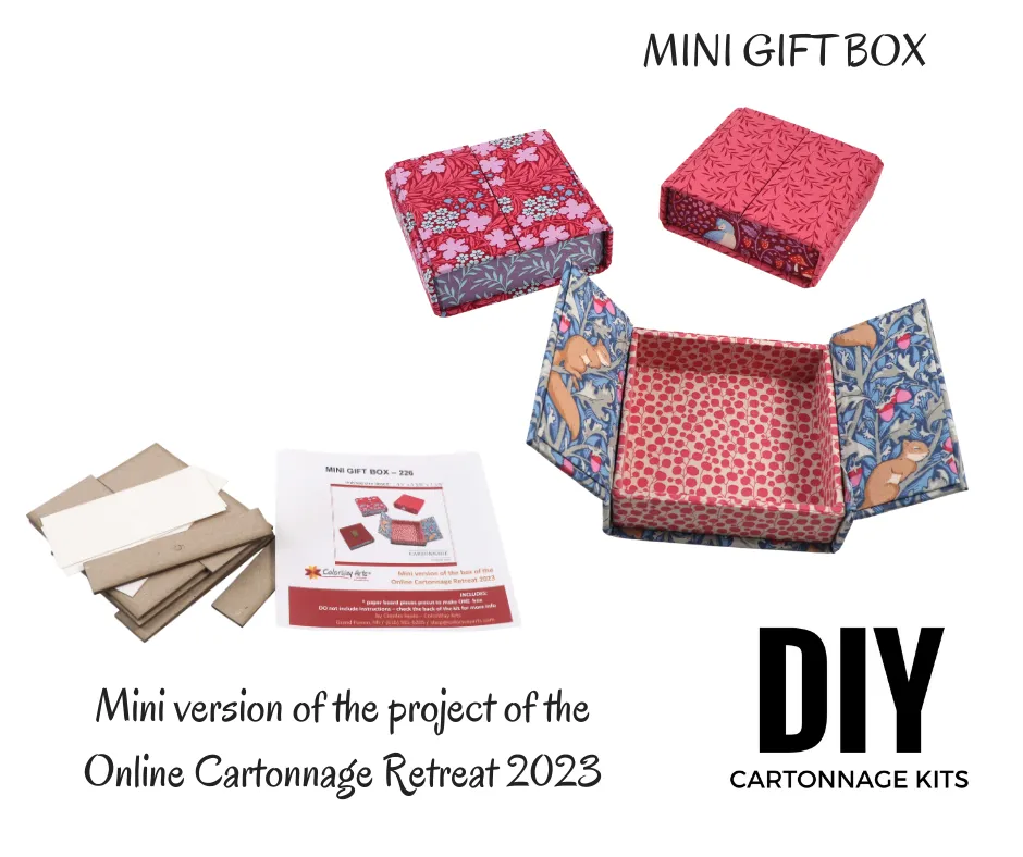 Mini gift box DIY kit, cartonnage kit 226