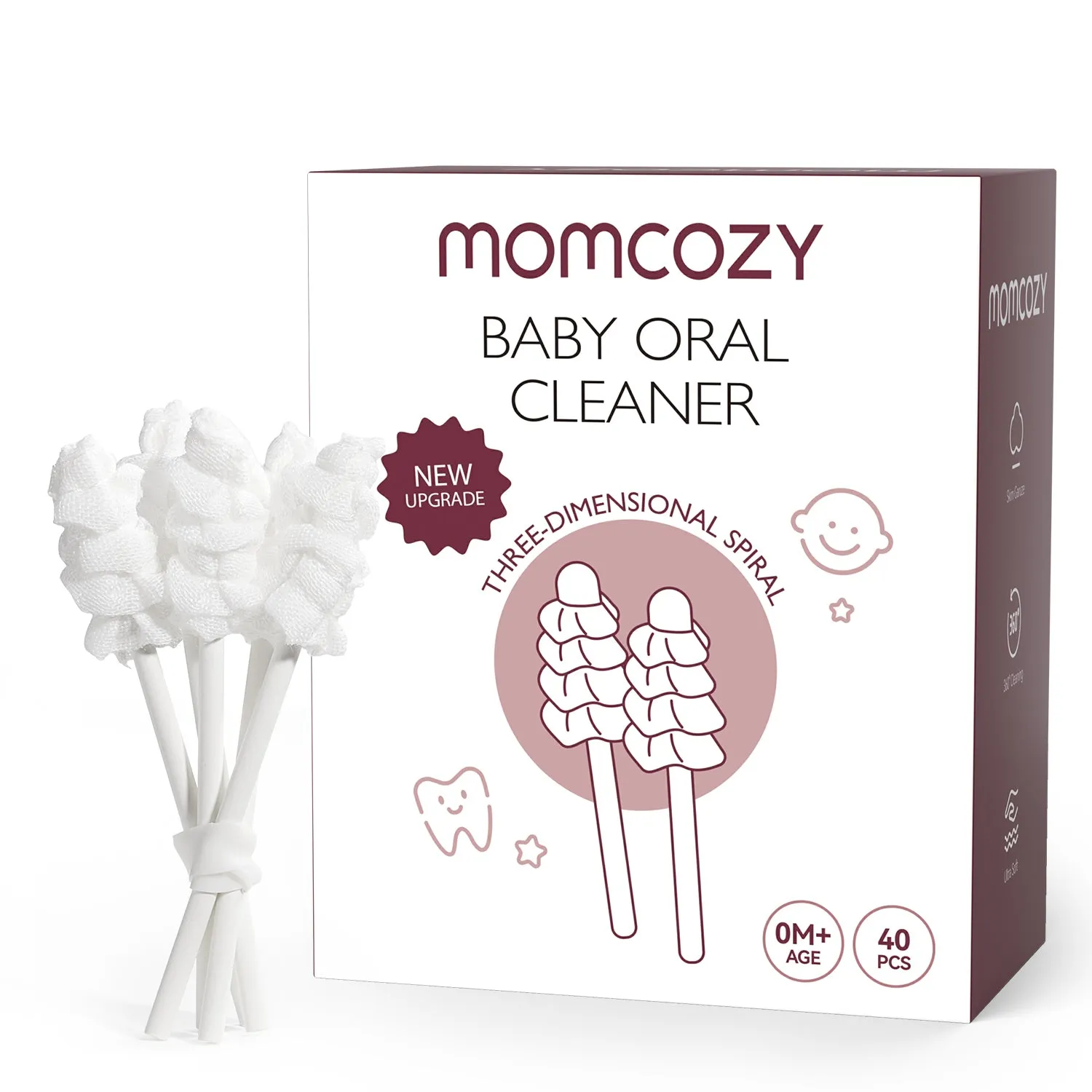 Momcozy Oral Care Series: Baby Finger Toothbrush, Wipes Toothbrush, Tongue Cleaner& Toothbrush