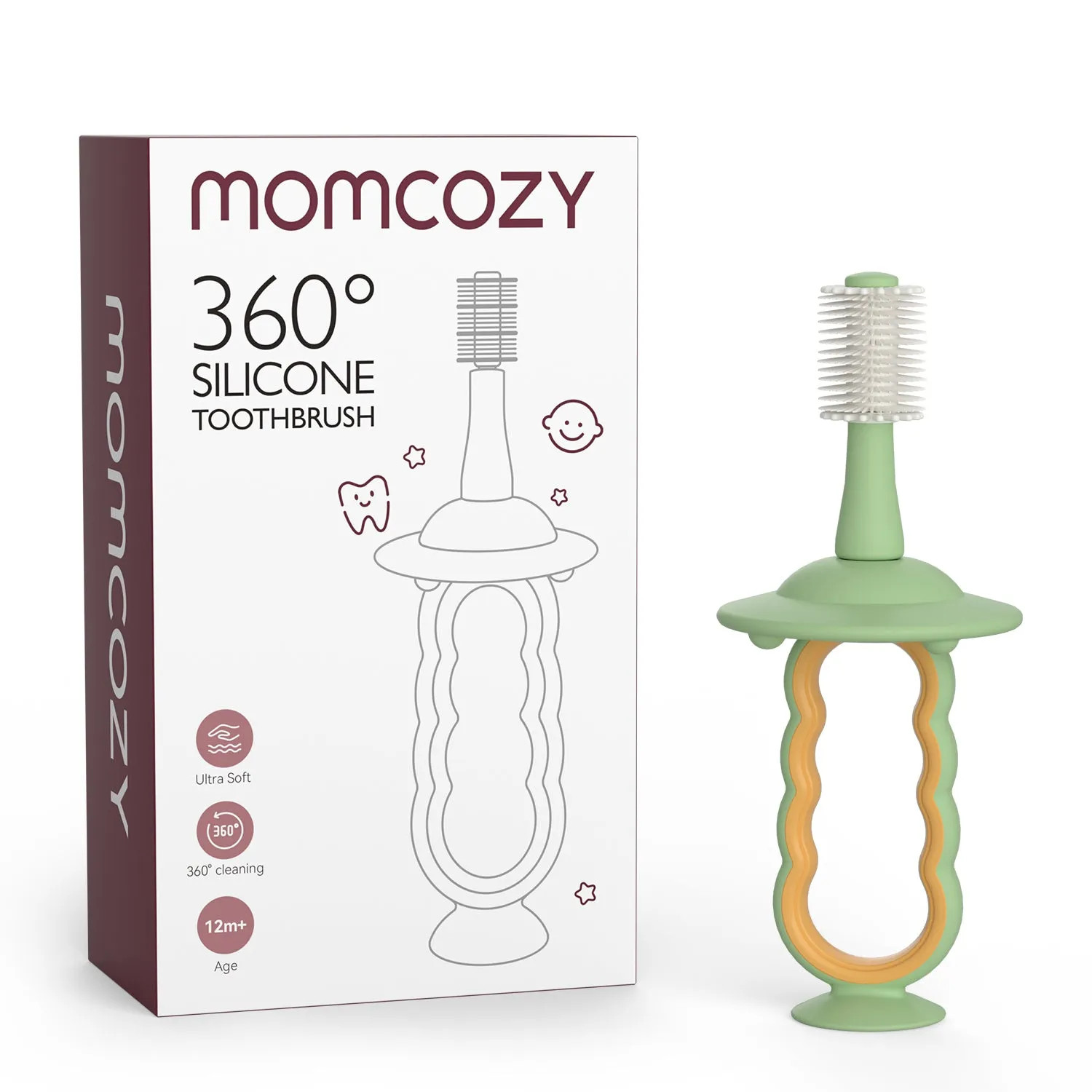 Momcozy Oral Care Series: Baby Finger Toothbrush, Wipes Toothbrush, Tongue Cleaner& Toothbrush