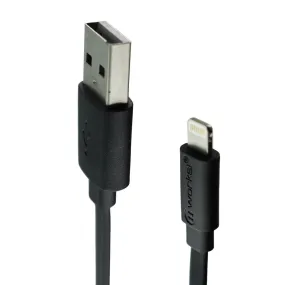 mWorks! mPower! (6-inch) Flat Sync & Charge 8-Pin MFi USB Cable - Black