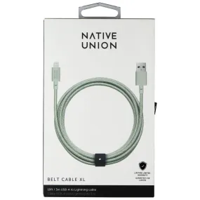 Native Union Belt Cable XL 10FT USB-A to Lightning 8-Pin - Green