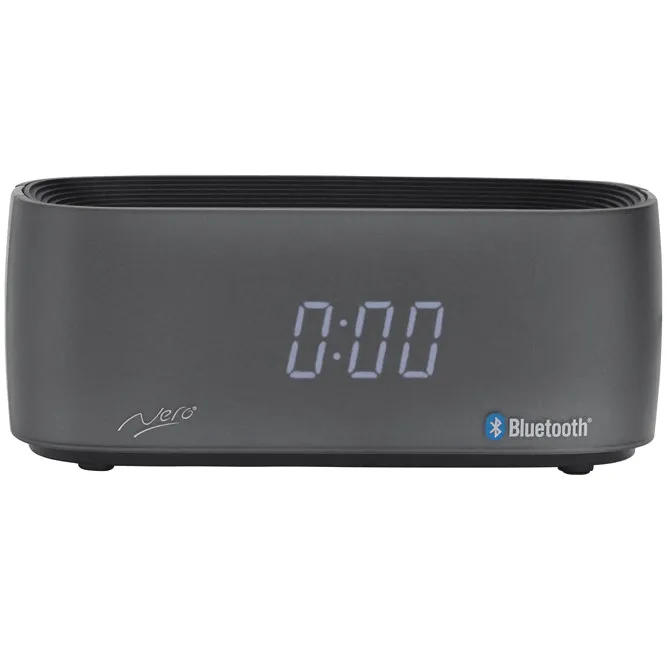 Nero Titanium Bluetooth Speaker Alarm Clock Radio